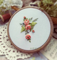 Naturist Hand for L Ortrique Three-dimensional Rose Small Embroidery Material Bag Handmade 3D Students New Handmade Material Package embroidered