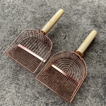 Metal Cat Sand Shovel Pet Size Kitty Special Fifth-generation Shoveling Shiver Tsamba ROSE GOLD SHOVEL