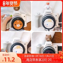 SLR camera doll hot shoe lens cover anti-lost rope Cartoon creative cute 40 5 52 58 protective cover M50