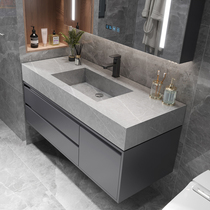 Rock board one bathroom cabinet combination modern simple and luxury bathroom hand wash basin wash table set custom