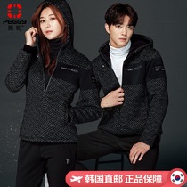 Pei Ji 2021 Autumn Winter New Korean badminton suit men and women hooded warm long sleeve jacket sports coat set