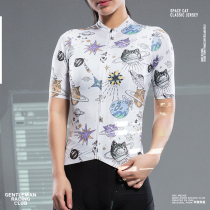 GRC element series womens riding clothes spring and summer short sleeve top SPACE CATS Meow Meow universe