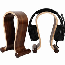 Bluetooth solid wood walnut headset hanger U-shaped headset wireless headset display bracket headset protective cover holder