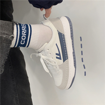 Huili milk blue board shoes women plus velvet quilt shoes 2021 autumn students wild small shoes women National tide canvas shoes