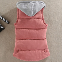 Womens down cotton vest womens spring and autumn and winter wear 2021 new womens fashion winter vest