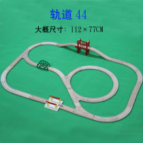 Wooden train building block rail car boy electric small train set track wooden childrens educational toy 3 years old