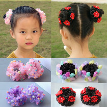 Childrens pellet head hair adorned girls hair hair Hair Hair Circles Leather Gluten Princess Dance Sweet and beautiful wig flowers cute