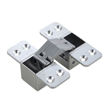 Invisible door hinge folding wooden door interior and exterior opening 304 stainless steel concealed concealed 180-degree screen cross hinge