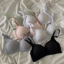 Beautiful back underwear Womens small chest gathered bra Girl without rims Big chest show small bra Summer thin section incognito bandeau