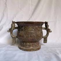 Imitation antique bronze ware Western Zhou Early Henan unearthed Conhou Dark Lacquer Ancient Rust Pendulum Pieces Antique Collection