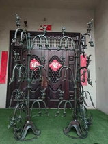 Antique Bronze Ware TriStar Pile God Tree Ancient Bronze Rust Museum Exhibition Hall Swing Piece Antique Collection Film and TV props