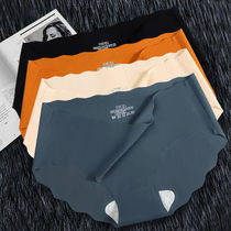 2 3 4 pieces of ice silk seamless underwear womens middle waist cotton file sexy hip lifting girl triangle underwear women