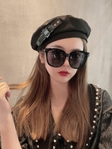 Beret female spring and summer wild niche retro black hat net red Korean version Japanese British painter hat student tide