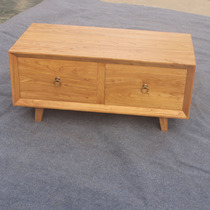 Old elm wood Chinese style tatami tea table small square table floating window table small tea table tea table solid wood kang table short table for home