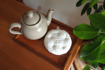 Everyday Things Patchwork Round Insulation Pad Soft Small Round Cake Teapot Pad Coaster Small and Beautiful Home