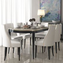 American light and luxurious dining table and chairs combined modern minima small household type Nordic rectangular home dining table table