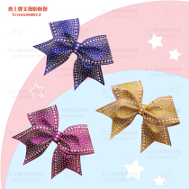High quality pearl cheerleading headdress bow print diamond headdress school cheerleading competition headdress