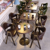 Retro Bar Western Restaurant Kajong sofa snack dessert shop fast food noodle cafe milk tea shop table and chair combination