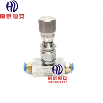 Stainless steel high pressure needle type globe valve quick connector graduated flow micro control valve hose quick plug sampling