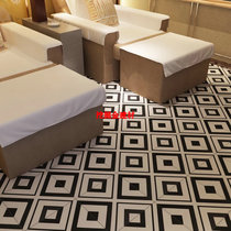 Nordic black and white tiles Spanish geometric style antique bathroom kitchen balcony labyrinth tile 300X300