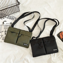 Slipper bag black casual style postmens bag sports mens single shoulder bag to work small square bag green cloth bag