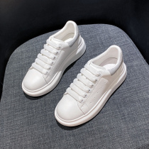 European and American fan~European station foreign style Mcqueen Xiaobai xie~ins reflective leisure xie thick-soled sports board xie