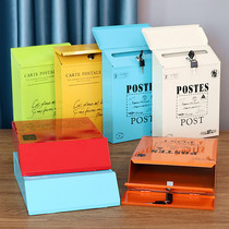 Pastoral style principal principal mailbox kindergarten Xinyu mailbox home pendant opinion box with lock letter box