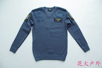 Swedish custom sweater V-neck knitwear mens sweater non-Swedish British German military version has large size