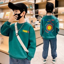 2022 new childrens sweatshirt 2022 spring boy blouses casual round collar ocean wave long sleeve T-shirt for undershirt