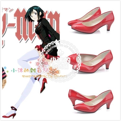 taobao agent Black footwear high heels, cosplay