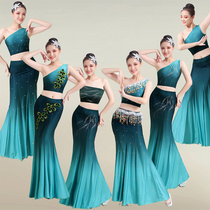 2023 new adult Dai dance performance costume female Yunnan peacock dance package hip mermaid skirt art test practice skirt
