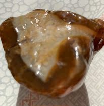 Strange stone Heilongjiang red agate raw stone ornaments ornamental stone molding stone 6*6*4 5cm 260g