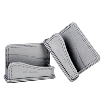 PU business card case Business practical solid color leather single layer business card holder creative Buick business card case