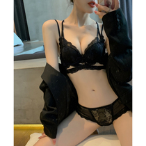 Small-breasted underwear womens thicker gathered flat chest exclusive pure desire sexy bra without underwire anti-droop bra set