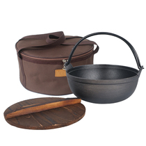 Outdoor pot camping cast iron stew pot camping cookware picnic equipment Dutch pot field pot supplies wild tableware