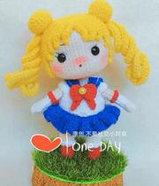 (264)Fat beautiful girl water ice moon crochet illustration Handmade wool tutorial Doll doll crochet illustration