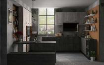 Gold Kitchen Cabinet Armani 3s Industrial Wind Touch Realistic Food Temptation Cost-effective