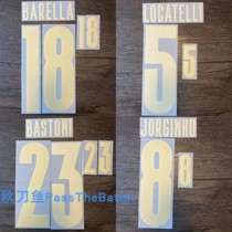 Italian national team 2019-20-21 home second away printing number Barrella Lacatelli Chiesa