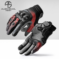 Extraterrestrial snail T3 riding glove Carbon fiber anti-fall male and female Four-wheel Breathable Locomotive Motorcycle Rider glove
