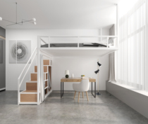 Space-saving multifunctional wrought iron hammock small-sized loft bed hanging wall bed hanging bed loft elevated bed