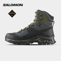 salomon Salomon mens waterproof hiking shoes high-top sports non-slip black QUEST ELEMENT GTX
