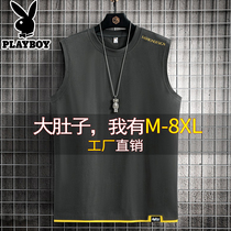 Flower Playboy Vest Men Summer Slim pure cotton Sport Camshoulder loose plus Mast Code Fat No Sleeve T-shirt