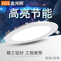 Ultra-thin LED downlight spotlight LED panel light round 9W12W18W hole barrel ceiling lamp recessed grille hole light