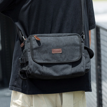 Wood Valley New Mens Canvas Bag Fashion Single Shoulder Bag Casual Bag Little Bag