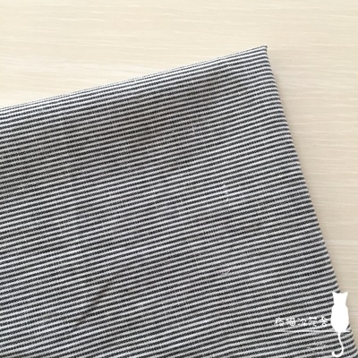 taobao agent 【Black and white striped cotton cloth】OB11 BJD baby cloth cloth is super fine 1mm striped cotton cloth about 50 × 70cm