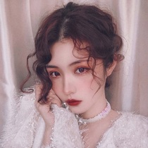 Wool roll bangs wig real hair silk delivery needle reissued corn hot mid-point real hair top cover white hair