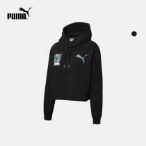 PUMA PUMA OFFICIAL WOMENs PRINTED HOODED PULLOVER SWEATER CLAW PACK 596635