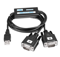 Z-TEK Force USB turn dual serial port USB2 0 to RS232 2 COM support WIN10 ZE537A
