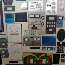 Set to make thin film switch panel pet button panel meter frosted pvc panel sticker printed custom panel buttons