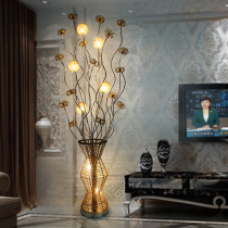  Kaipin European-style art decoration floor lamp Living room bedroom study Nordic style with decorative lights